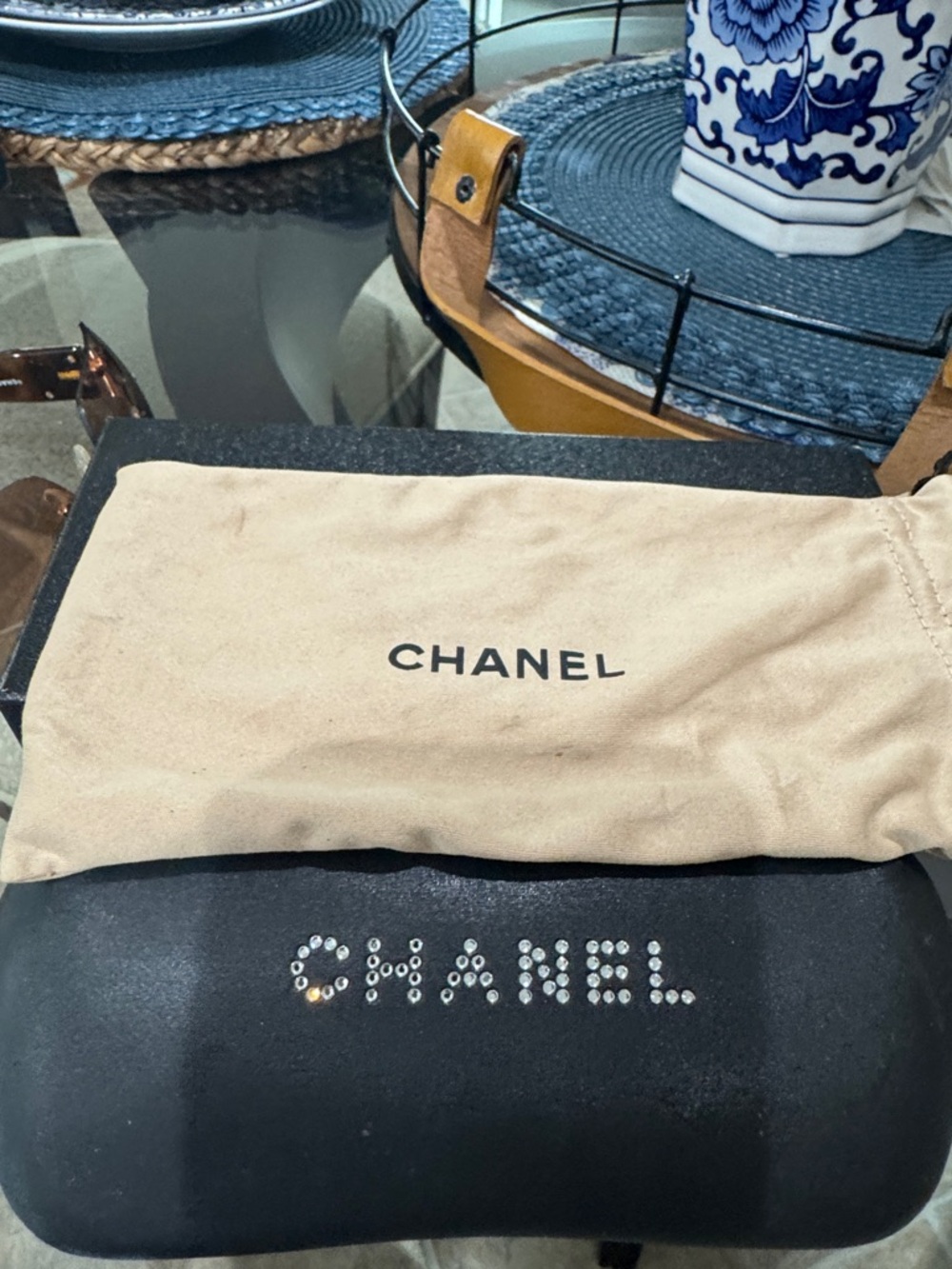 CHANEL Brown Gradient Rimless Sunglasses with Tortoiseshell Temples - Picture 8 of 10
